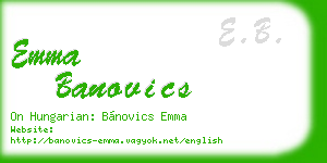 emma banovics business card